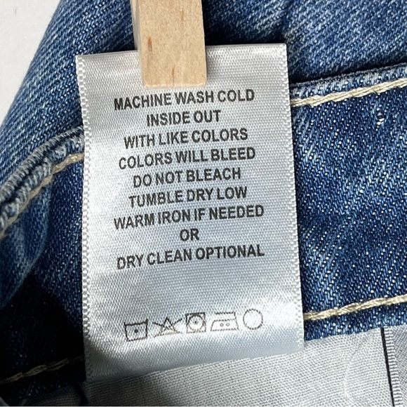 Altar’d State Blue Jeans Denim 26x32 Straight Leg Distressed T6129 NEW - Picture 14 of 16